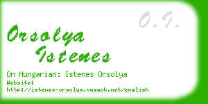 orsolya istenes business card